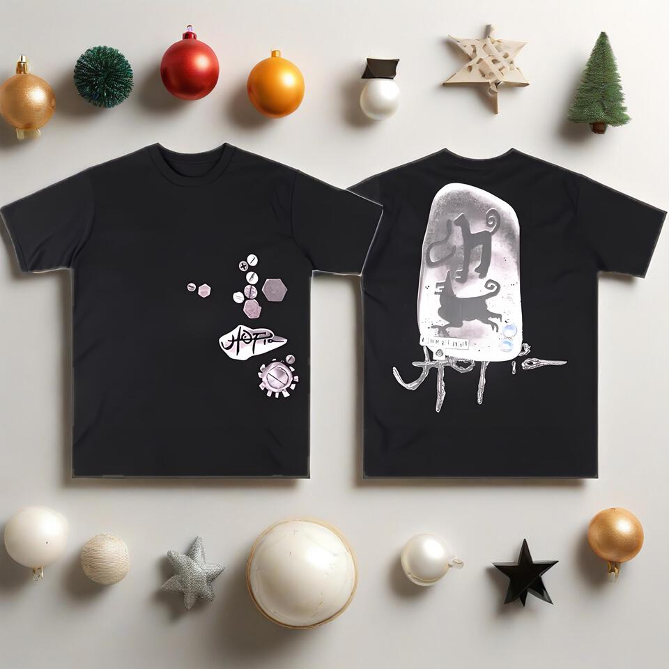 Unisex Cotton Print Crewneck T-Shirt Street Style Summer Tee