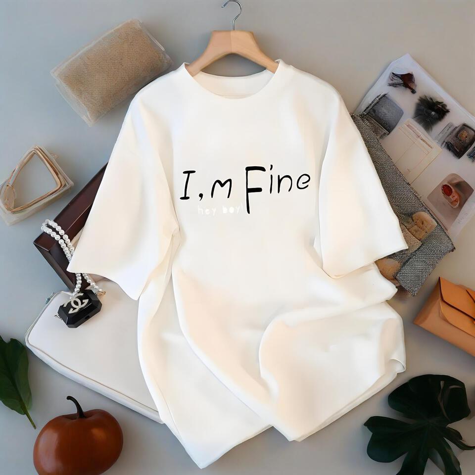 Unisex Cotton Round Neck T-Shirt Casual Loose Fit