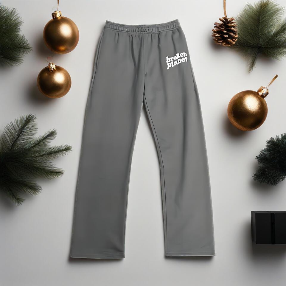 Unisex Gray Cotton Casual Joggers with Street Print