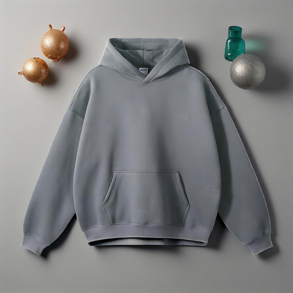Unisex Gray Fleece Hoodie Cozy Streetwear