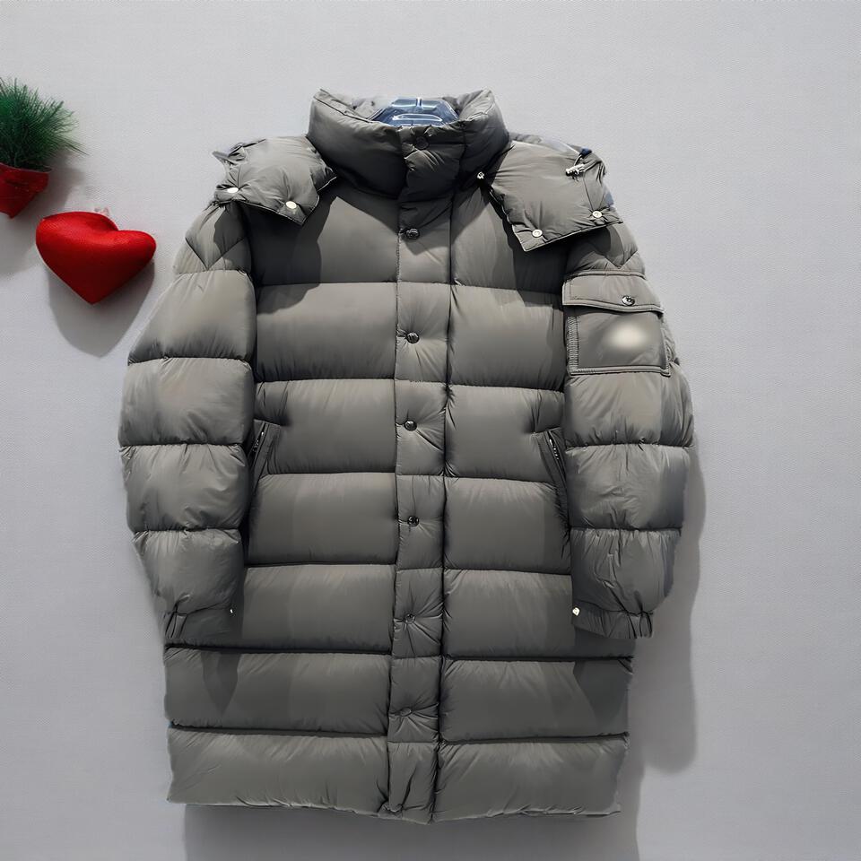 Unisex Long Workwear Style Black Winter Parka