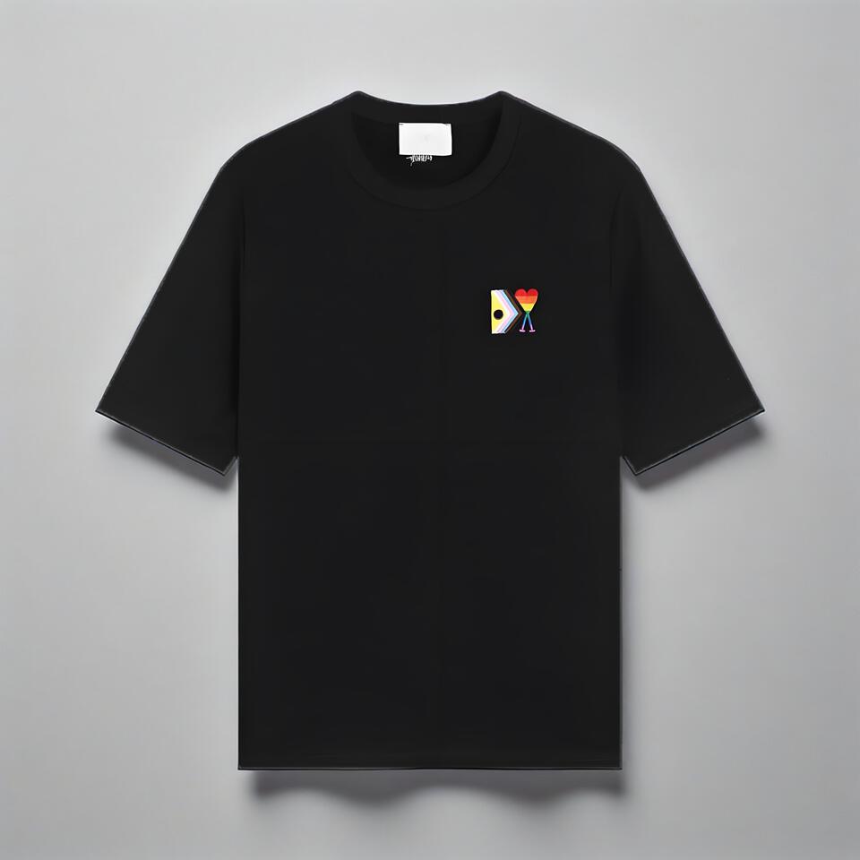 Unisex Oversized Black T-Shirt with Colorful Print