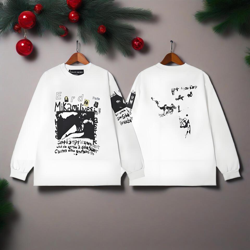 Unisex Oversized Print Long Sleeve Cotton Tee