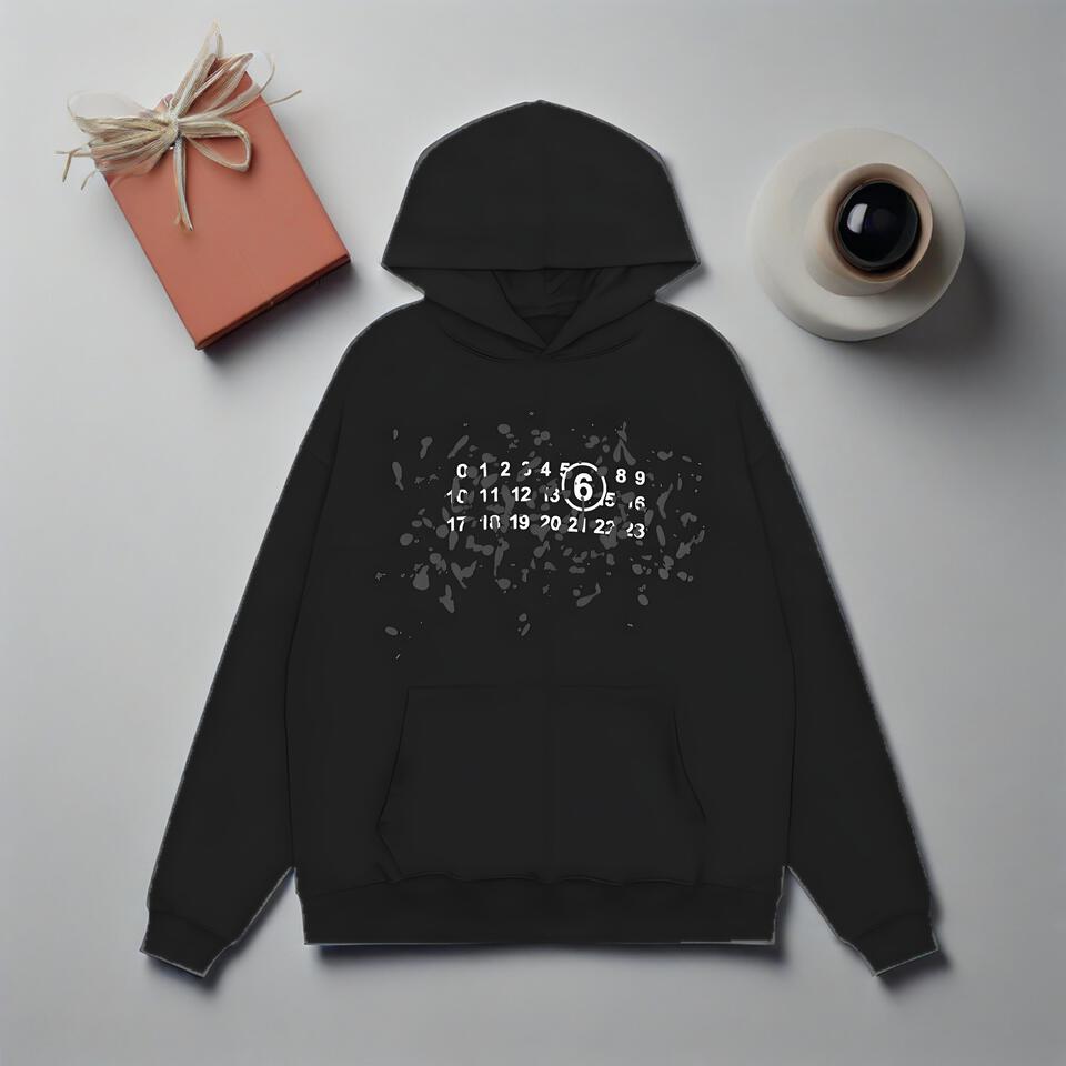 Unisex Street Art Hoodie Oversized Splatter Print Cotton