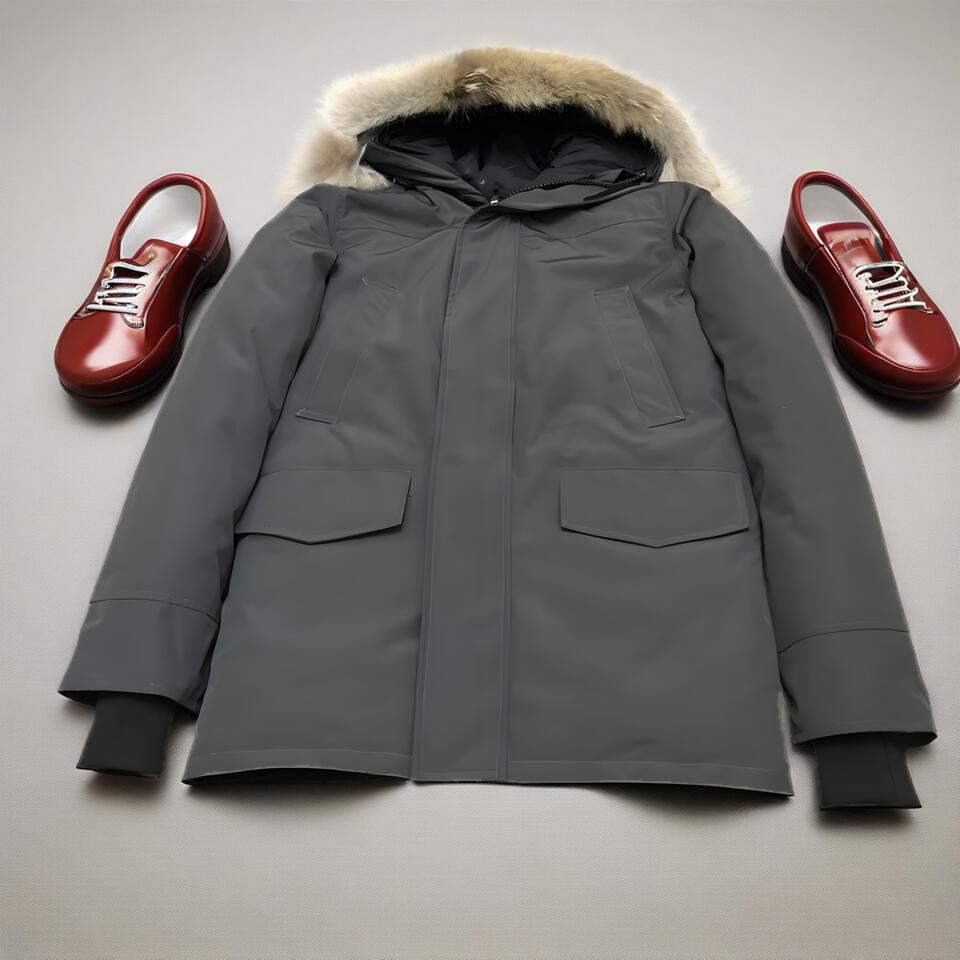 Unisex Winter Warm Parka with Hood and Fur Trim