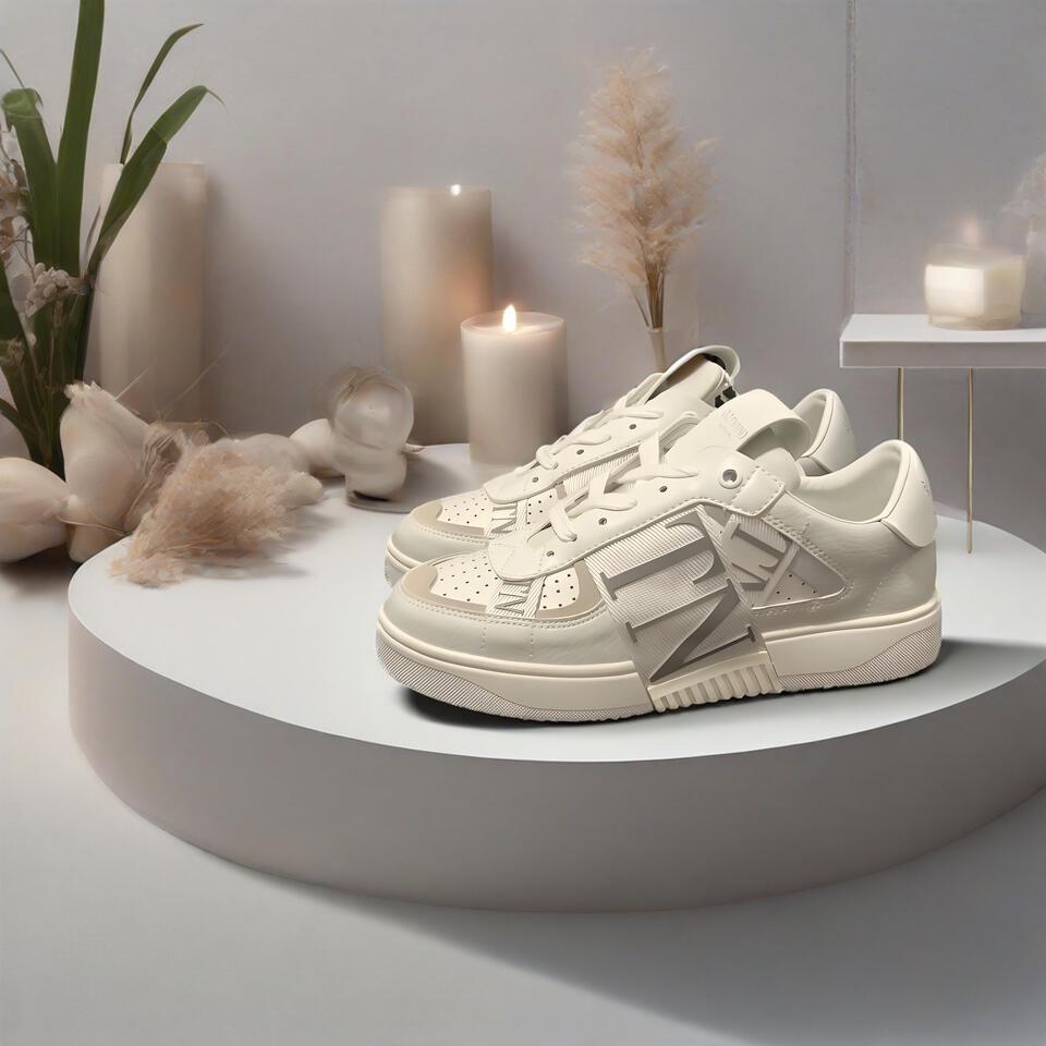 Valentino Garavani VLTN White Leather Sneakers for Men