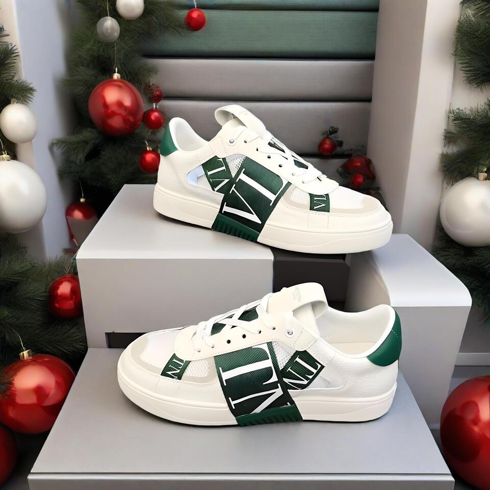 Valentino VLTN Green White Platform Sneakers