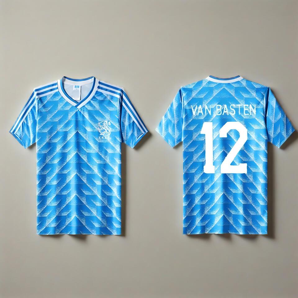 Van Basten Netherlands Football Shirt Classic Blue Jersey