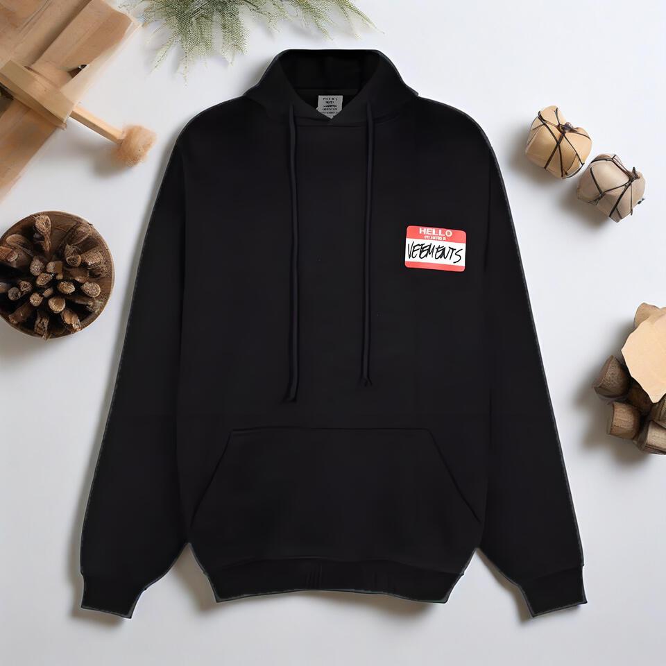 Veganuts Black Cotton Hoodie Unisex Streetwear Casual Style