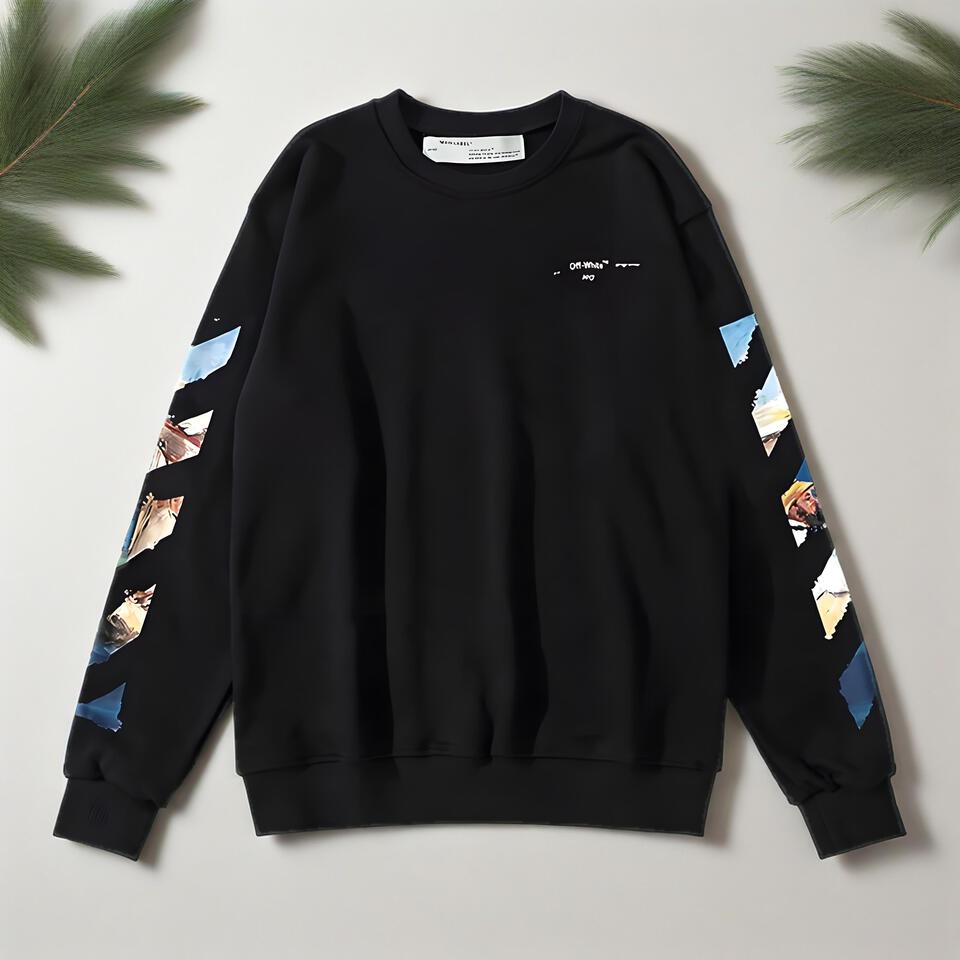 Vetements Black Cotton Oversized Street Print Hoodie