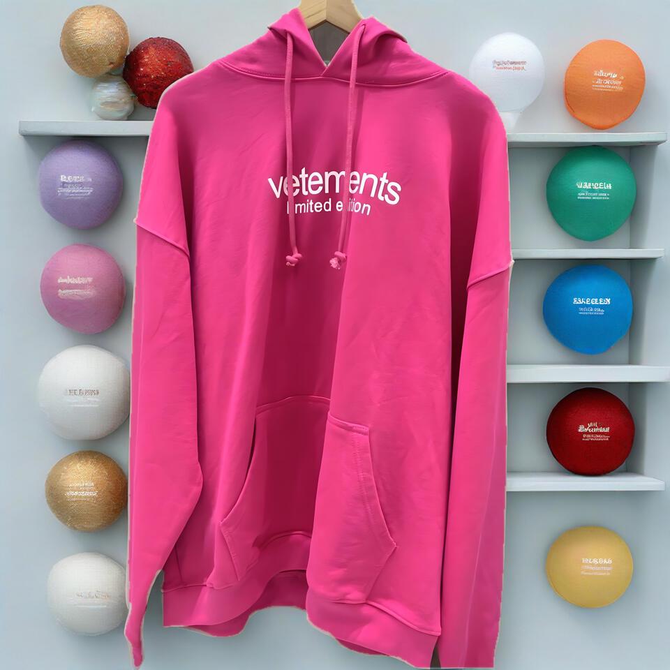 Vetements Pink Limited Edition Hoodie Unisex Streetwear