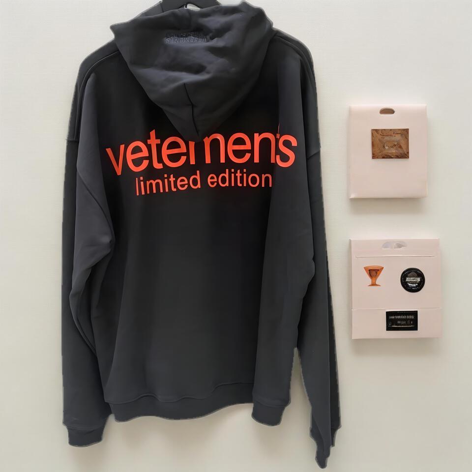 Veterens Limited Edition Black Cotton Hoodie