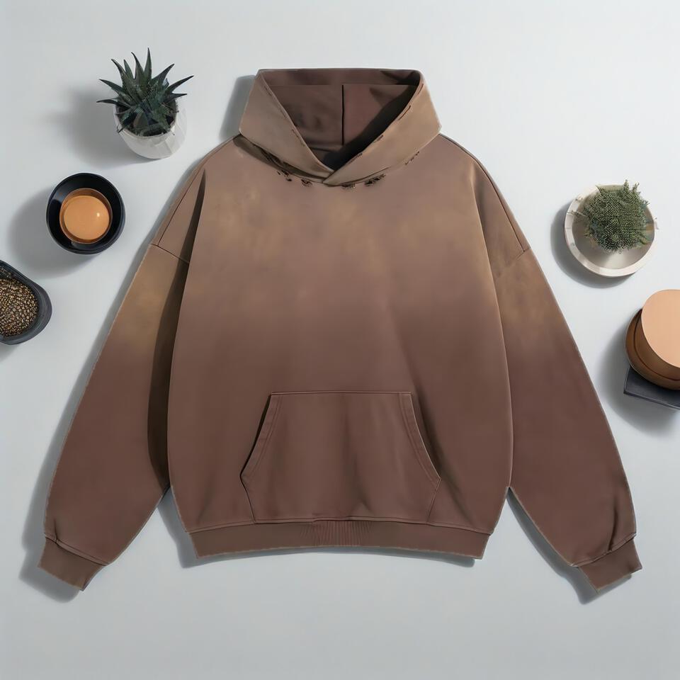 Vintage Faded Cotton Hoodie Unisex Oversized Streetwear