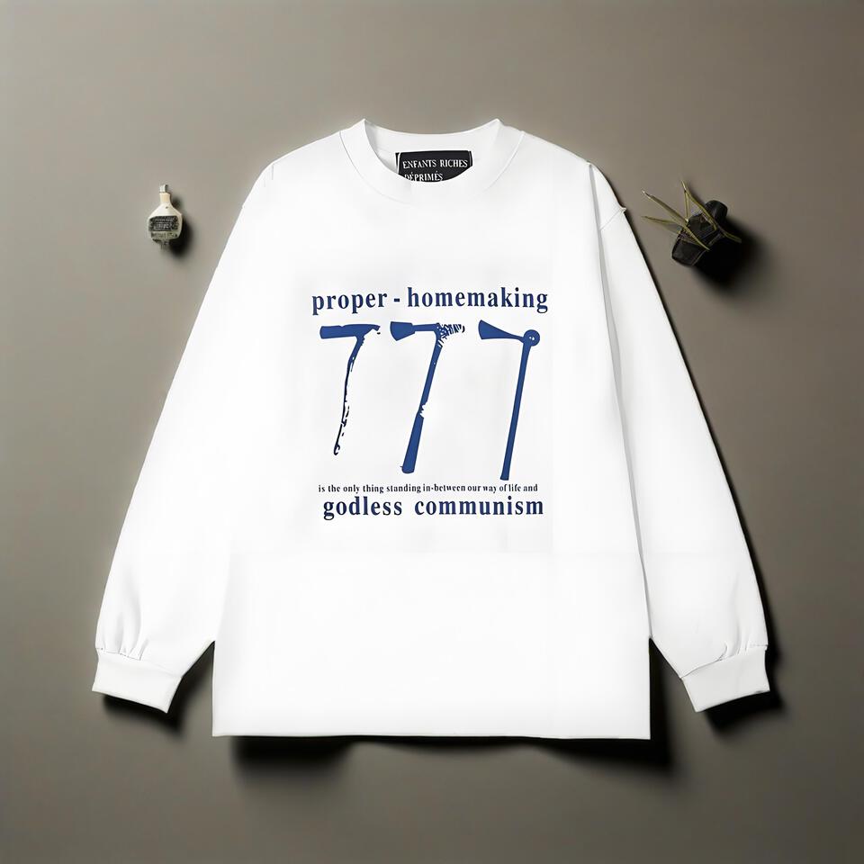Vintage Print 777 Slogan Unisex Oversized Cotton Tee