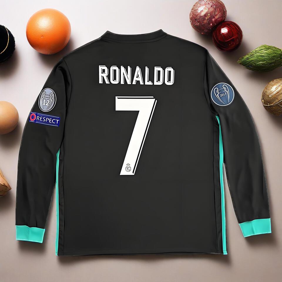 Vintage Real Madrid Ronaldo 7 Green Black Football Jersey