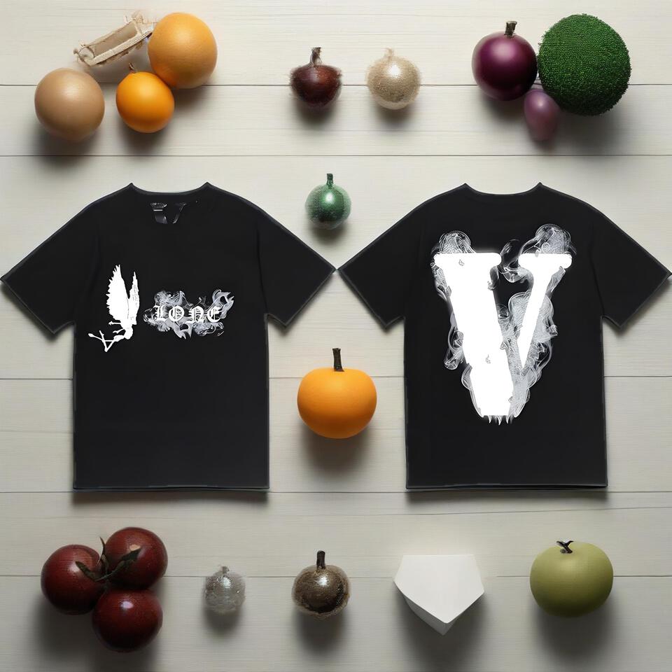 Vlone Black Cotton Oversized T-Shirt