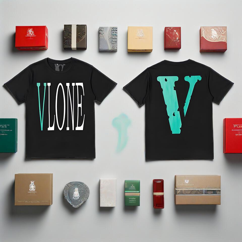 VLONE Black T-Shirt Unisex Streetwear Cotton Breathable Tee