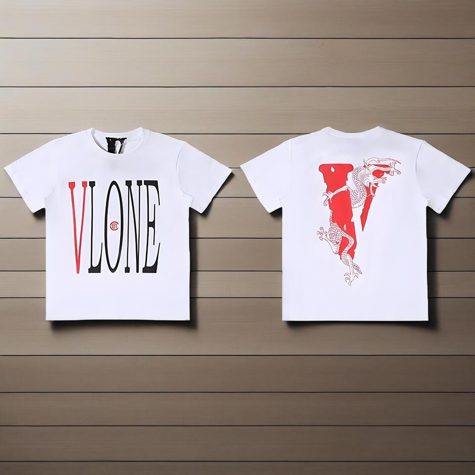 VLONE Unisex White Cotton T-Shirt Streetwear Graphic Print Tee