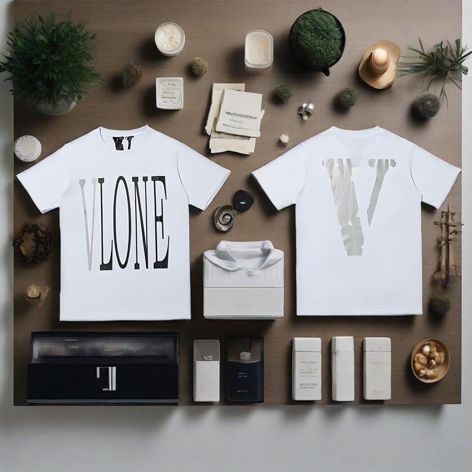 VLONE White Cotton Oversized T-Shirt Unisex Streetwear Print