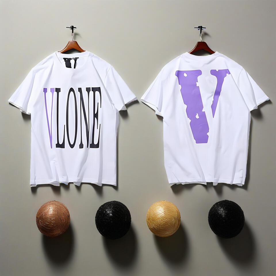 VLONE White Loose Print Cotton T-Shirt