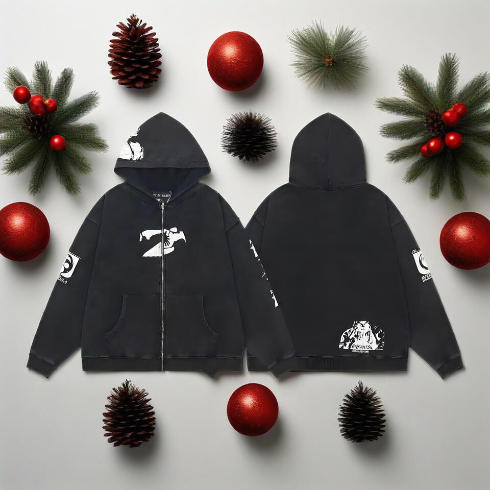 Vtg Washed Black Zip-Up Hoodie Unisex Streetwear