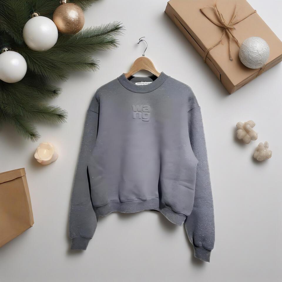 WE11DONE Classic Gray Crewneck Sweatshirt | Basic Unisex Pullover