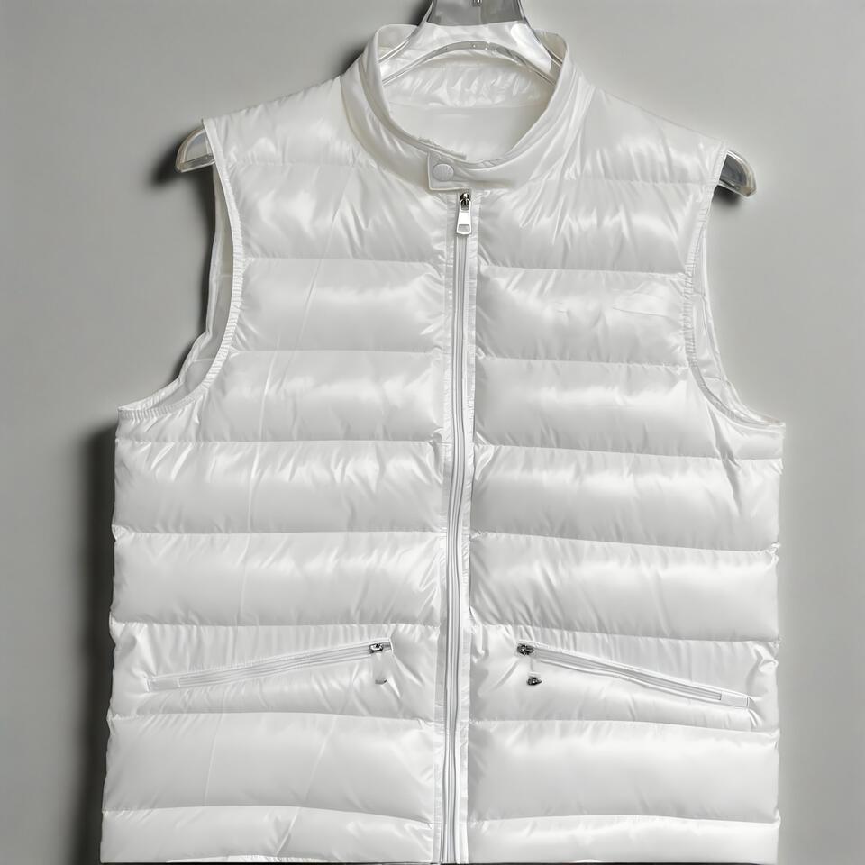 White Puffer Vest Men Women Lightweight Warm Anti-Feather