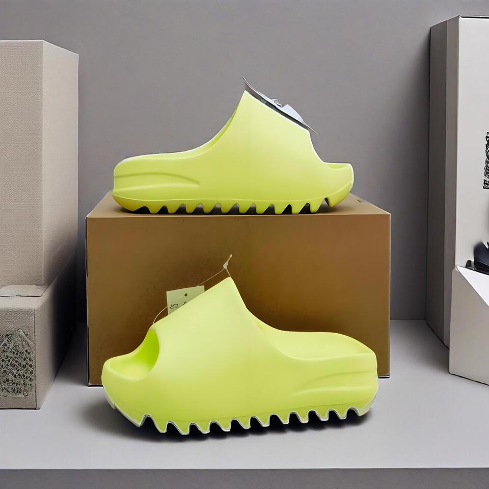 Yeezy Slide Fluorescent Yellow EVA Platform Non-Slip Sandals