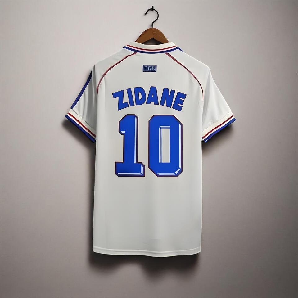 ZIDANE 10 White Retro Soccer Jersey Vintage Football Shirt